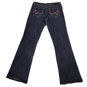 Southpole Junior Embroidered Low Rise Bootcut Medium Wash Denim Jeans Size 9